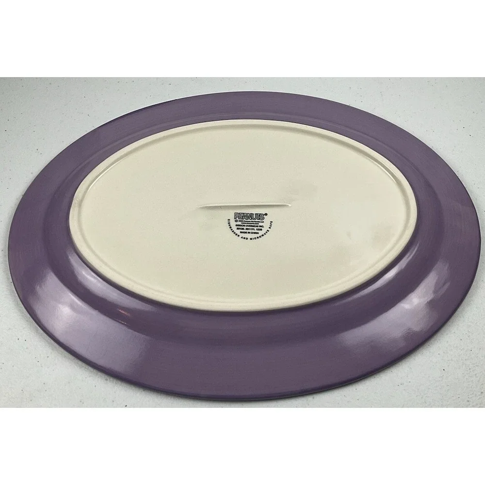 Peanuts Snoopy Easter Egg Oval Platter Ceramic Serving Dish 14.5